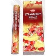 인센스스틱 Strawberry Melon - Box of Six 20 Stick Tubes, 120 Sticks Total - HEM Incense by HEM 6 Pack 20 Stick
