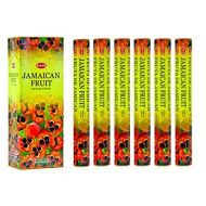 인센스스틱 HEM 6 Pack 20 Stick Jamaican Fruit - Box of Six 20 Stick Tubes, 120 Sticks Total - HEM Incense