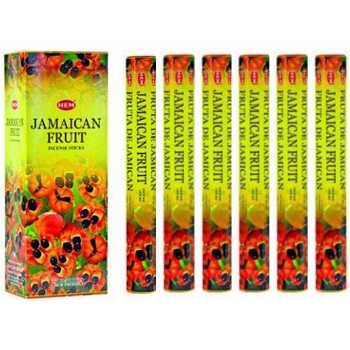  인센스스틱 HEM 6 Pack 20 Stick Jamaican Fruit - Box of Six 20 Stick Tubes, 120 Sticks Total - HEM Incense