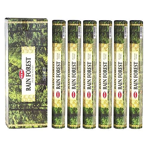  인센스스틱 HEM 6 Pack 20 Stick HEM Incense - Rain Forest - Box of Six 20 Stick Tubes