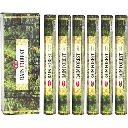  인센스스틱 HEM 6 Pack 20 Stick HEM Incense - Rain Forest - Box of Six 20 Stick Tubes