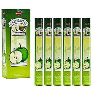 인센스스틱 HEM 6 Pack 20 Stick 1 X Green Apple - Box of Six 20 Stick Tubes, 120 Sticks Total - HEM Incense