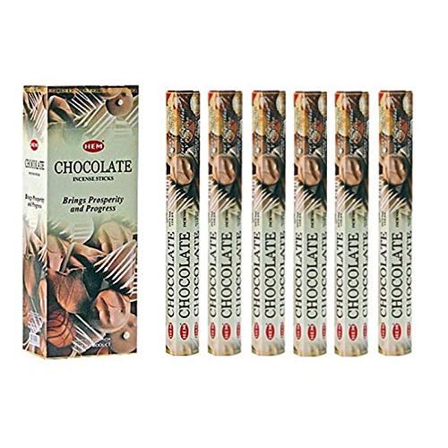  인센스스틱 HEM 6 Pack 20 Stick Chocolate - Box of Six 20 Stick Tubes - HEM Incense