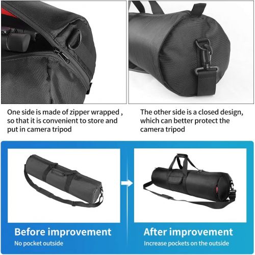  [아마존베스트]Hemmotop Tripod Carrying Case Bag 26x7x7in/65x18x18cm Heavy Duty with Storage Bag and Shoulder Strap Padded Carrying Bag for Light Stands, Boom Stand and Tripod