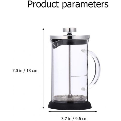  HEMOTON Stainless Steel Coffee Maker Pot High Temperature Resistance Espresso Maker Handheld Coffee Kettle Tea Pot with Scale for Kitchen Home 600ml (Assorted Color)