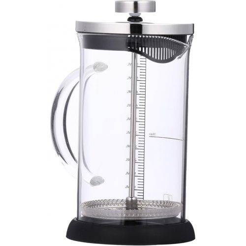  HEMOTON Stainless Steel Coffee Maker Pot High Temperature Resistance Espresso Maker Handheld Coffee Kettle Tea Pot with Scale for Kitchen Home 600ml (Assorted Color)