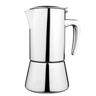 HEMOTON Stainless Steel Coffee Maker 200ml Espresso Maker Moka Pot Coffee Kettle Tea Pot for Kitchen Home Office Silver