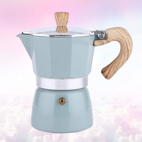  HEMOTON Stovetop Espresso Maker Metal Coffee Maker Coffee Kettle Pot for Espresso Cappuccino Latte Green