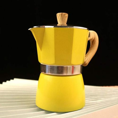  HEMOTON Stovetop Espresso Maker Metal Coffee Maker Coffee Kettle Pot for Espresso Cappuccino Latte Green