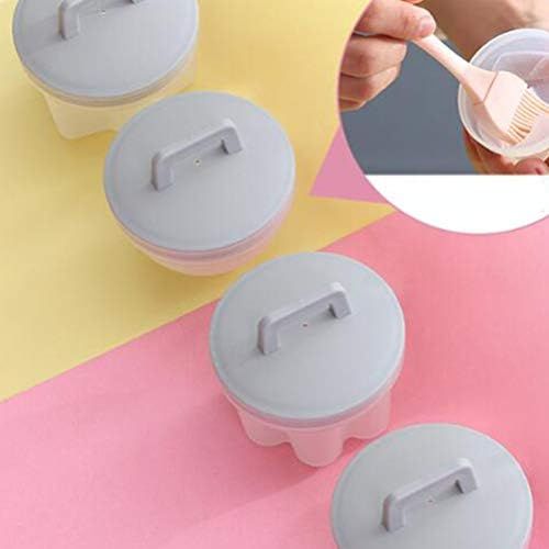  [아마존베스트]Hemoton 4 pieces egg poacher non-stick egg poaching cups durable mini egg cooker mould microwave steamed egg bowl for home kitchen restaurant (sky blue)