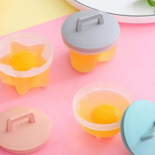  [아마존베스트]Hemoton 4 pieces egg poacher non-stick egg poaching cups durable mini egg cooker mould microwave steamed egg bowl for home kitchen restaurant (sky blue)