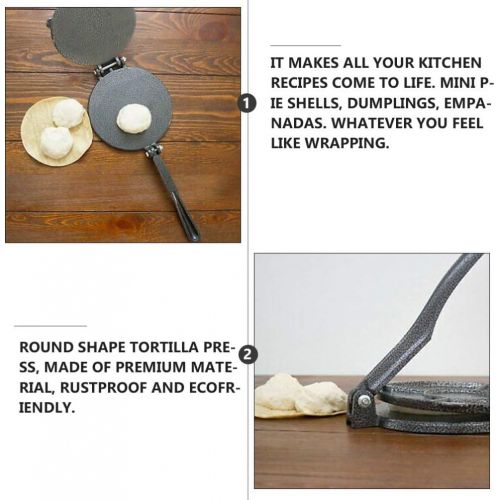  [아마존베스트]Hemoton Tortilla Maker Stainless Steel Non-Stick Tortilla Press Pie Dough Press Machine Kitchen Supplies for Pizza Mexican Taco Tortilla Pie