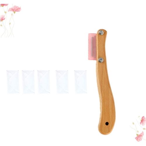  [아마존베스트]Hemoton Bakers Knife Baguette Knife with 5 Razor Blade Dough Knife, Pretzel Knife, Cake Cutter Scoring Knife for Loaf Cake Toast