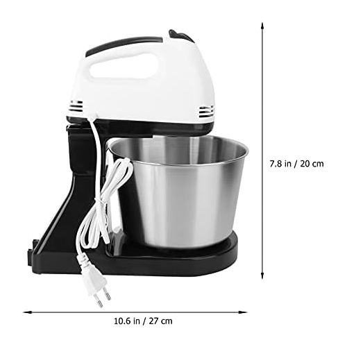  Hemoton Electric Hand Mixer Professional Cream Dough Whisking Mixer Bread Maker Racket Whisking Egg Mixer for Home Kitchen Black