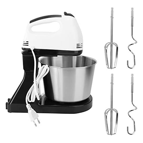  Hemoton Electric Hand Mixer Professional Cream Dough Whisking Mixer Bread Maker Racket Whisking Egg Mixer for Home Kitchen Black