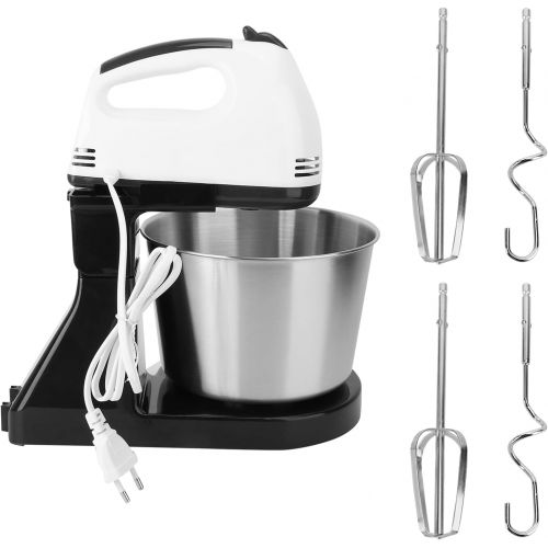  Hemoton Electric Hand Mixer Professional Cream Dough Whisking Mixer Bread Maker Racket Whisking Egg Mixer for Home Kitchen Black