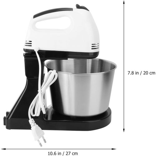  Hemoton Electric Hand Mixer Professional Cream Dough Whisking Mixer Bread Maker Racket Whisking Egg Mixer for Home Kitchen Black