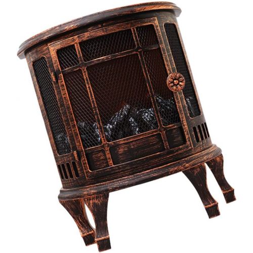  HEMOTON Electric Fireplace Lantern for Indoor Use Portable Mini Fireplace Fake Cardboard Fireplace Tabletop Fireplace for The Living Room Night Light Decor Without Battery