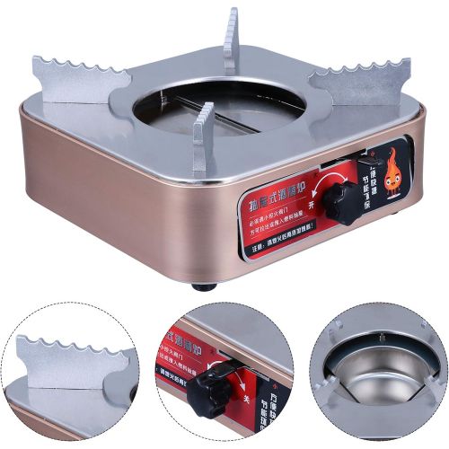  HEMOTON Camping Stove Portable Wood Stove Drawer Type Stainless Steel Burning Stove for Outdoor Backpacking Hiking Traveling Picnic BBQ