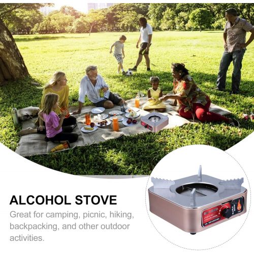  HEMOTON Camping Stove Portable Wood Stove Drawer Type Stainless Steel Burning Stove for Outdoor Backpacking Hiking Traveling Picnic BBQ