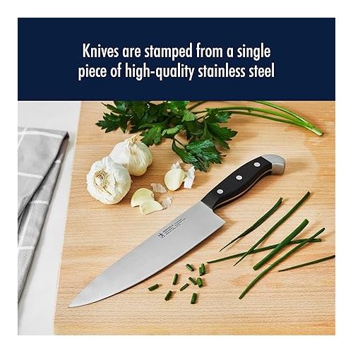  HENCKELS Razor-Sharp 20-Piece Statement Knife Set with Block, With Bonus Sharpener, German Engineered Knife Informed by over 100 Years of Masterful Knife Making