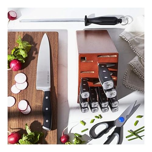  HENCKELS Forged Accent Razor-Sharp 15-Piece Knife Set, Chef Knife, Bread Knife, Steak Knife, German Engineered Knife Informed by over 100 Years of Mastery