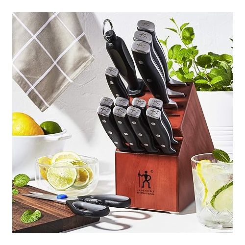  HENCKELS Forged Accent Razor-Sharp 15-Piece Knife Set, Chef Knife, Bread Knife, Steak Knife, German Engineered Knife Informed by over 100 Years of Mastery