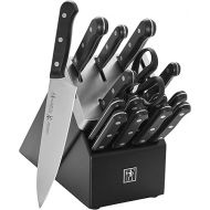 HENCKELS Solution Razor-Sharp 16-pc Self Sharpening Knife Block Set, Chef Knife, Bread Knife, Steak Knife, German Engineered Informed by 100+ Years of Mastery