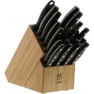 HENCKELS ZWILLING Twin Signature 19-pc Kitchen Knife Set with Block, Chef Knife, Professional Chef Knife Set, German Knife Set Light Brown