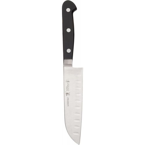  HENCKELS Classic Hollow Edge Santoku Knife, 5-inch, Black/Stainless Steel