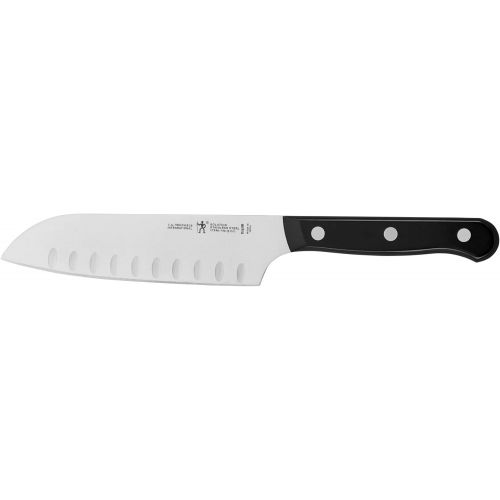  HENCKELS Solution Hollow Edge Santoku Knife, 5-inch, Black/Stainless Steel