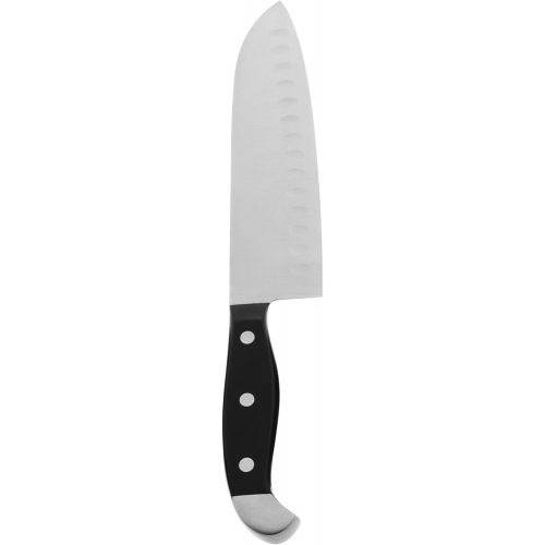  HENCKELS Statement Hollow Edge Santoku Knife, 7-inch, Black/Stainless Steel