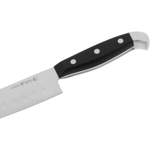  HENCKELS Statement Hollow Edge Santoku Knife, 5-inch, Black/Stainless Steel