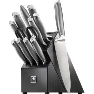HENCKELS Modernist 13-pc Knife Set with Block, Chef Knife, Paring Knife, Steak Knife, Black, Stainless Steel