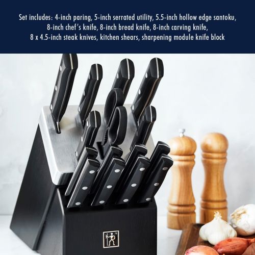  HENCKELS Solution Knife Block Set, 16-pc, Black