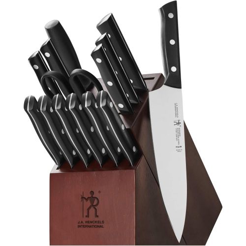  HENCKELS Dynamic Knife Block Set, 15-pc, Dark Brown