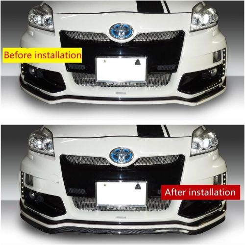  Front Lip ,HengJia Auto Parts 2.5m/8.2ft Car carbon fiber front lip,Front Bumper Lip ,Carbon Lip ,Side Skirt, front lip spoiler 100% waterproof protection(Carbon black)