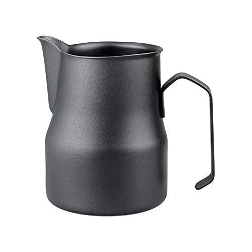  HENGRUI Frothing Pitcher Lengthen Mouth Handheld Milk Frothing Pitcher, 18/10 Stainless Steel 20oz/600ml Streamlined Milk Steaming Frothing Pitcher Body Suitable for Coffee, Latte Art And