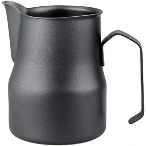  HENGRUI Frothing Pitcher Lengthen Mouth Handheld Milk Frothing Pitcher, 18/10 Stainless Steel 20oz/600ml Streamlined Milk Steaming Frothing Pitcher Body Suitable for Coffee, Latte Art And