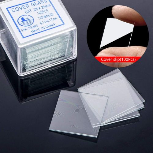  [아마존베스트]HENTEK Microscope Slide Cover Glasses Pack of 50 Pre-cleaned Microscope Slides and 100 Pre-cleaned Cover Glasses with 2 Plastic Dripper