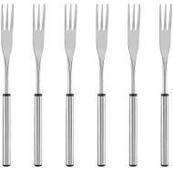 [아마존베스트]HERCHR 6pcs Stainless Steel Fondue Forks, Cheese Fondue Fork with Heat-Resistant Handle for Chocolate Fountain, Fondue for Pot Forks, Kitchen Tool, Tableware