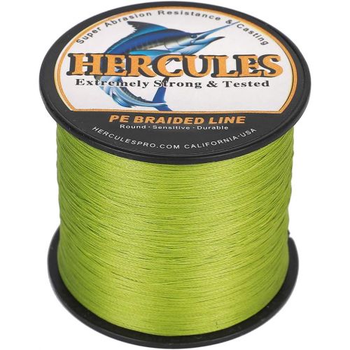  [아마존베스트]HERCULES Braided Fishing Lines PE Superline 100-2000m 109-2187yds 6-100lbs Test 4 Strands