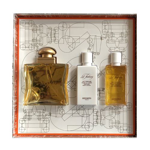  Hermoes 24 Faubourg by Hermes for Women 3 Piece Set Includes: 1.6 oz Eau de Toilette Spray + 1.35 oz Perfumed Body Lotion + 1.35 oz Perfumed Shower Cream