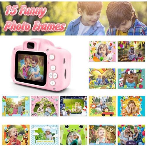  [아마존베스트]HEROPI Kids Digital Camera 1080P HD Video Digital Camera with 2 Inch LCD Screen 32G Memory Card H-017