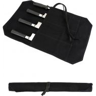 HERSENT Chefs Knife Roll Bag, Portable Knife Bag, Travel Chef Knife Case Carrier Storage Bag with 4 Slots, Knife Pouch for Chef or Culinary Enthusiasts Men Women,Butcher Knife Roll