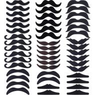 Hestya 48 Pieces Fake Mustaches, Self Adhesive Novelty Mustache Fiesta Party Supplies for St. Patricks Day Masquerade Party (8