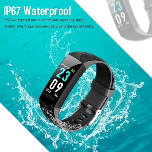  HETP Fitness Armband mit Blutdruck, Fitness Tracker Uhr Pulsmesser Wasserdicht IP67 Blutdruckmesser Schrittzahler Uhr Stoppuhr Sport GPS Aktivitatstracker Schlafmonitor fuer Kinder