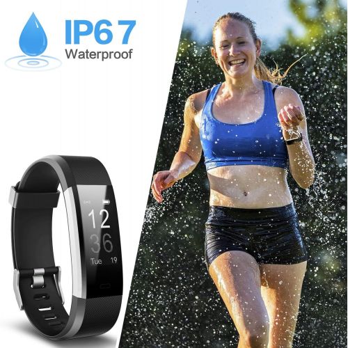  HETP Fitness Armband mit Pulsmesser, Fitness Trackers Uhr Wasserdicht IP67 Schrittzahler Pulsuhr Sport Aktivitatstracker mit 14 Trainingsmodi Schlafmonitor Kalorienzahler fuer Kinde