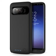 [아마존베스트]HETP Galaxy S8 Battery case 6000mAh, Protective Rechargeable External Battery Pack for Samsung Galaxy S8 Charging Case Portable Backup Power Bank for Galaxy S8 (5.8 inch) -Black