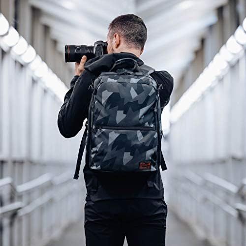  HEX Ranger Clamshell DSLR Backpack, Glacier Camo, With Full Unzip Front, Tripod Straps, and Hidden Rain Cover